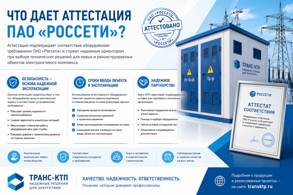 Почему аттестация ПАО «Россети» имеет значение при выборе оборудования